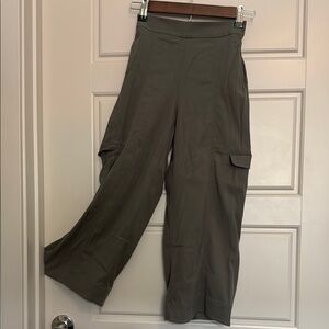 Women's Olive Green Wide-Leg Pants